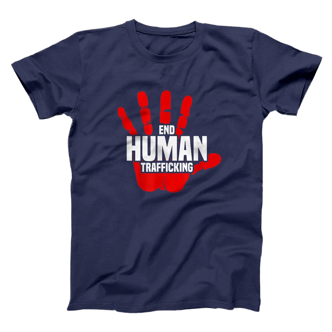 End Human Trafficking Red Handprint Stop Human Trafficking T Shirt All Star Shirt