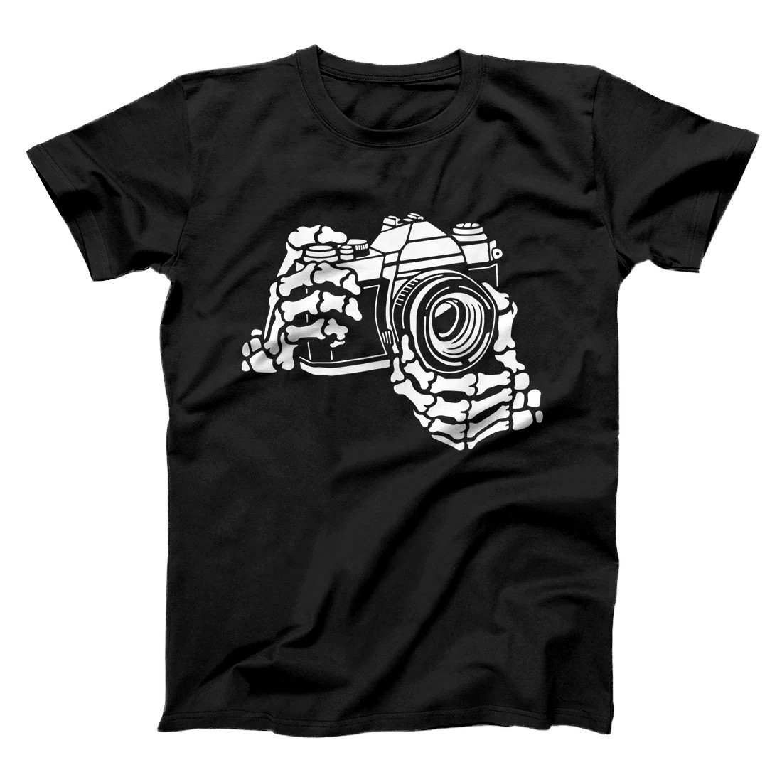 Personalized Funny skeleton photographer - Skeleton hand with camera T-Shirt