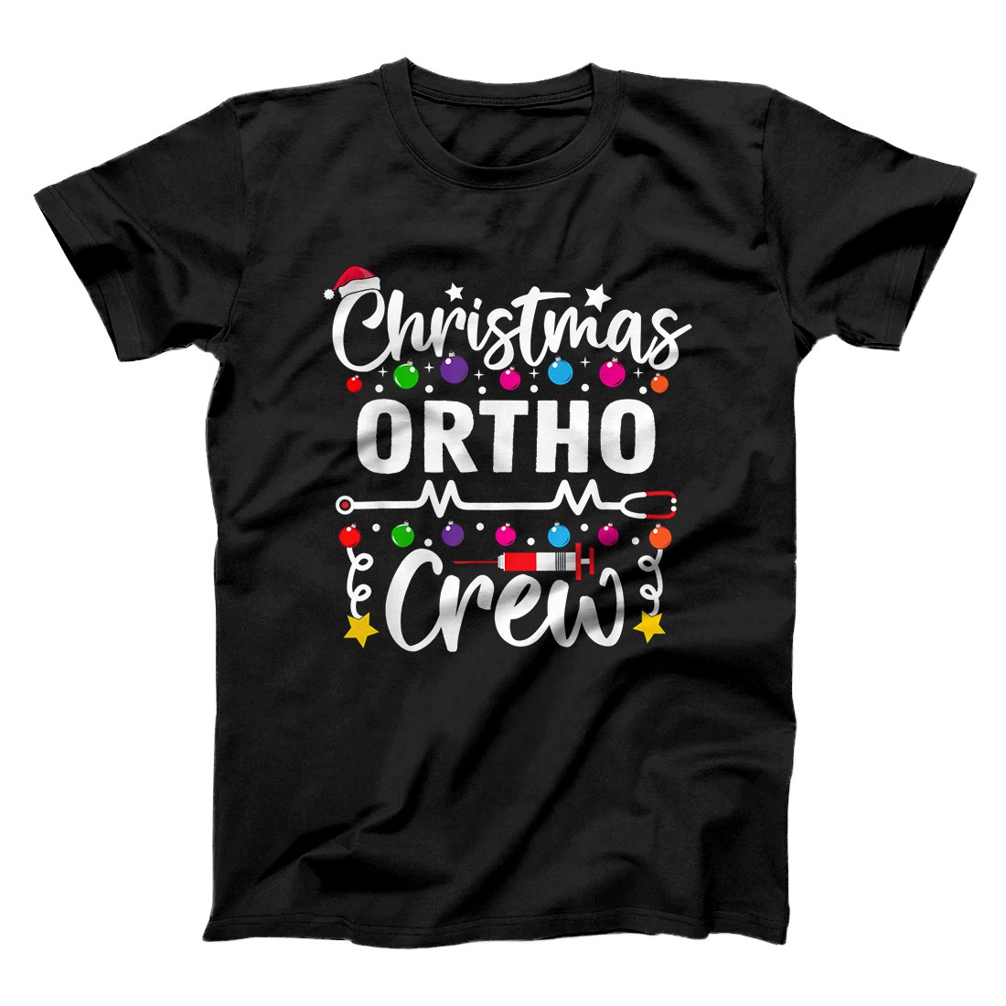 Personalized Christmas Ortho Crew Nurse Doctor Tech Orthopaedic Squad T-Shirt