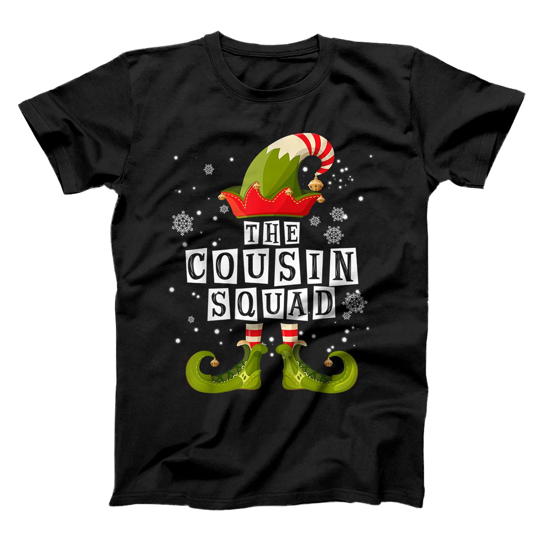 Personalized The Cousin Squad Elf Group Matching Family Christmas Gift T-Shirt
