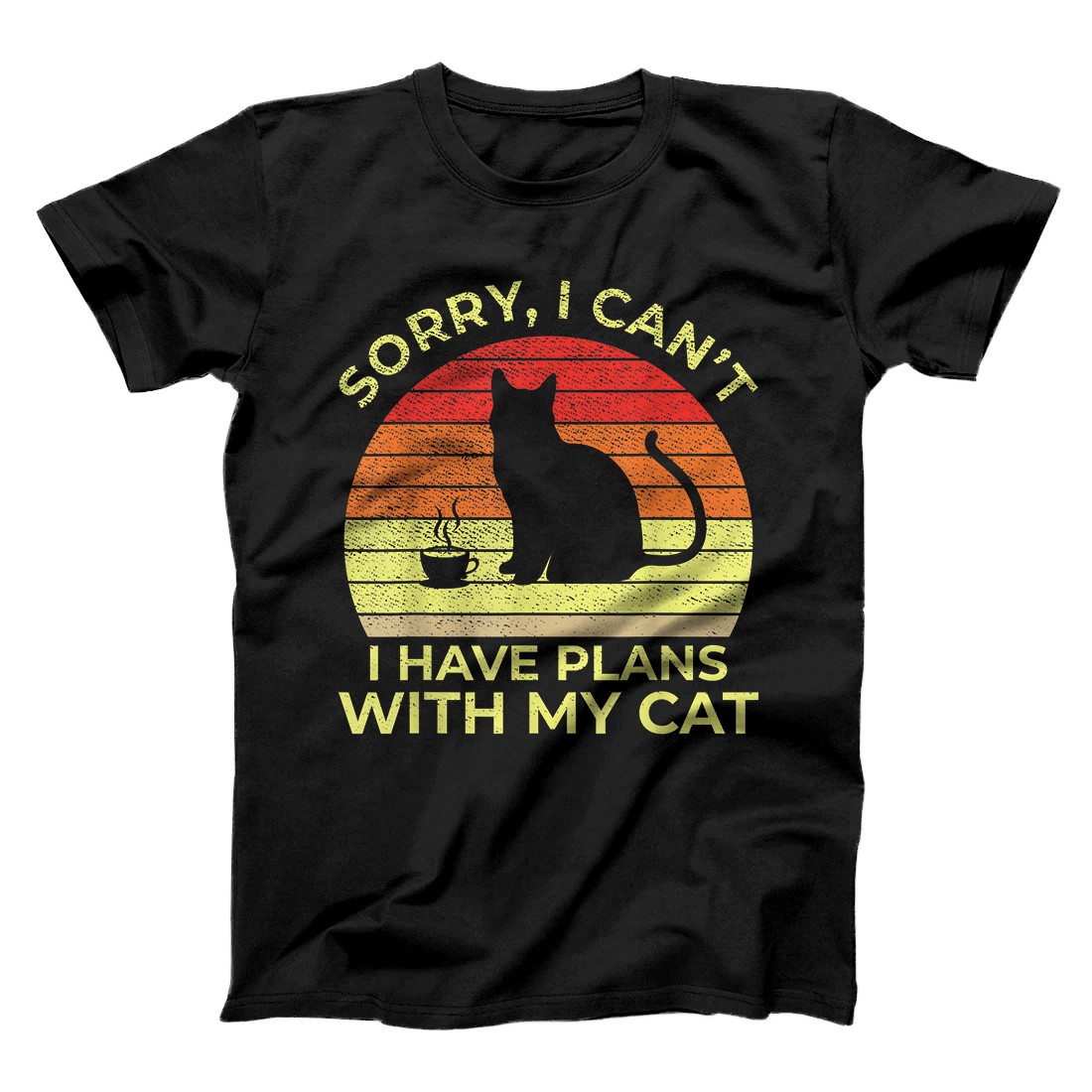 Personalized Sorry I Can't I Have Plans With My Cat Funny Pet Cat Lover T-Shirt