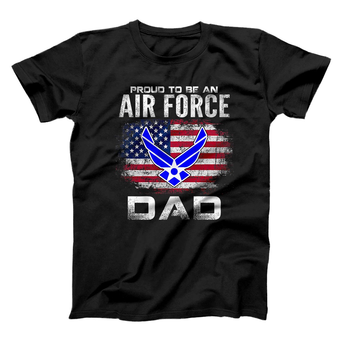 Personalized Proud To Be An Air Force Dad With American Flag Gift Premium T-Shirt