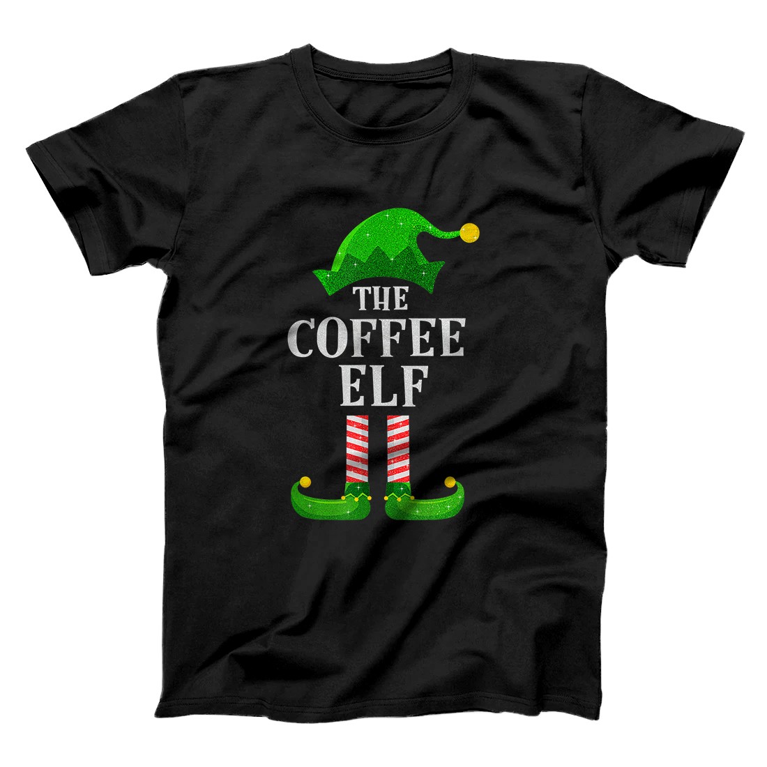 Personalized The Coffee Elf Elf Family Matching Christmas Pajamas Gift T-Shirt