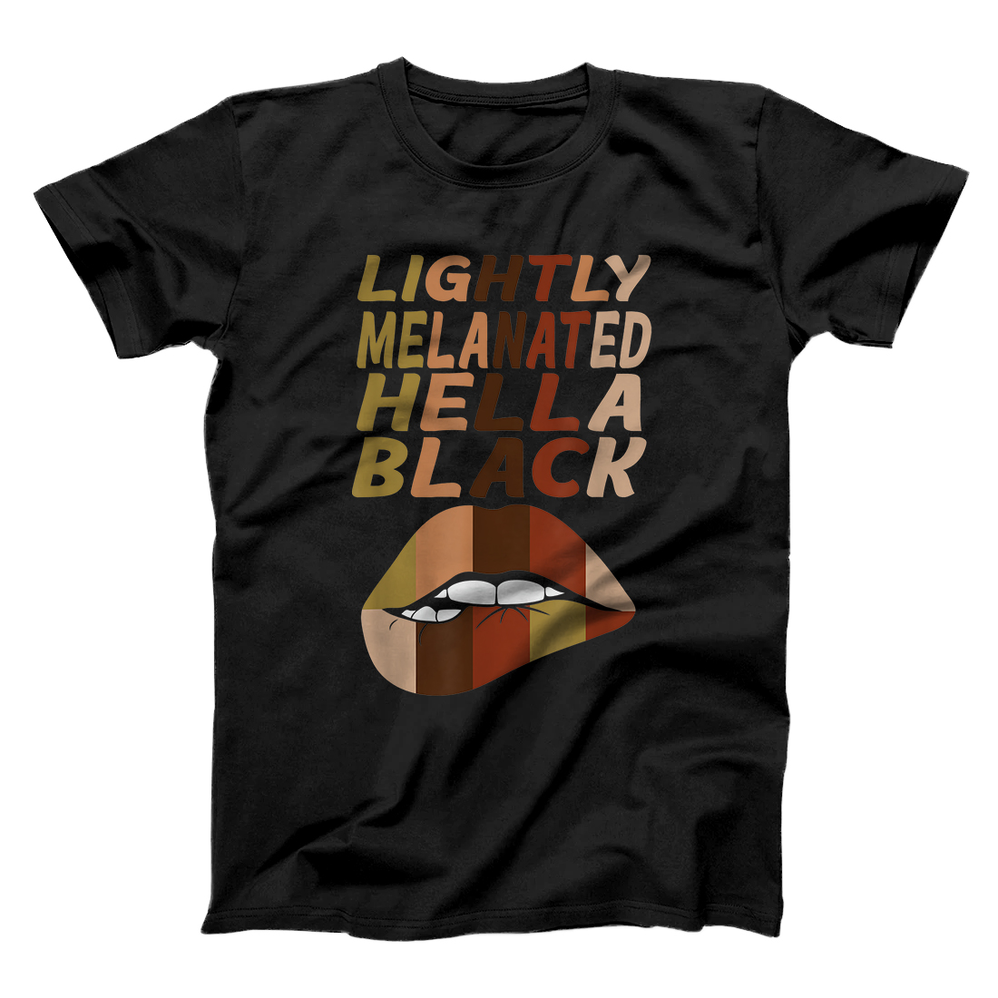 Personalized Lightly Melanated Hella Black Melanin African Pride T-Shirt
