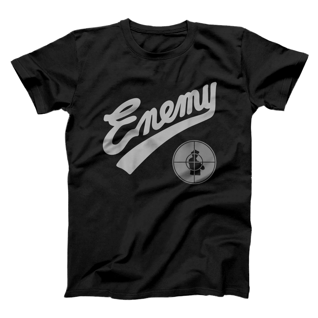 Personalized Public Enemy Official Enemy Target Black & Grey T-Shirt