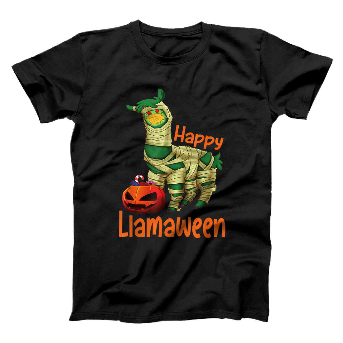 Personalized Happy Llamaween Funny Llama Halloween T-Shirt