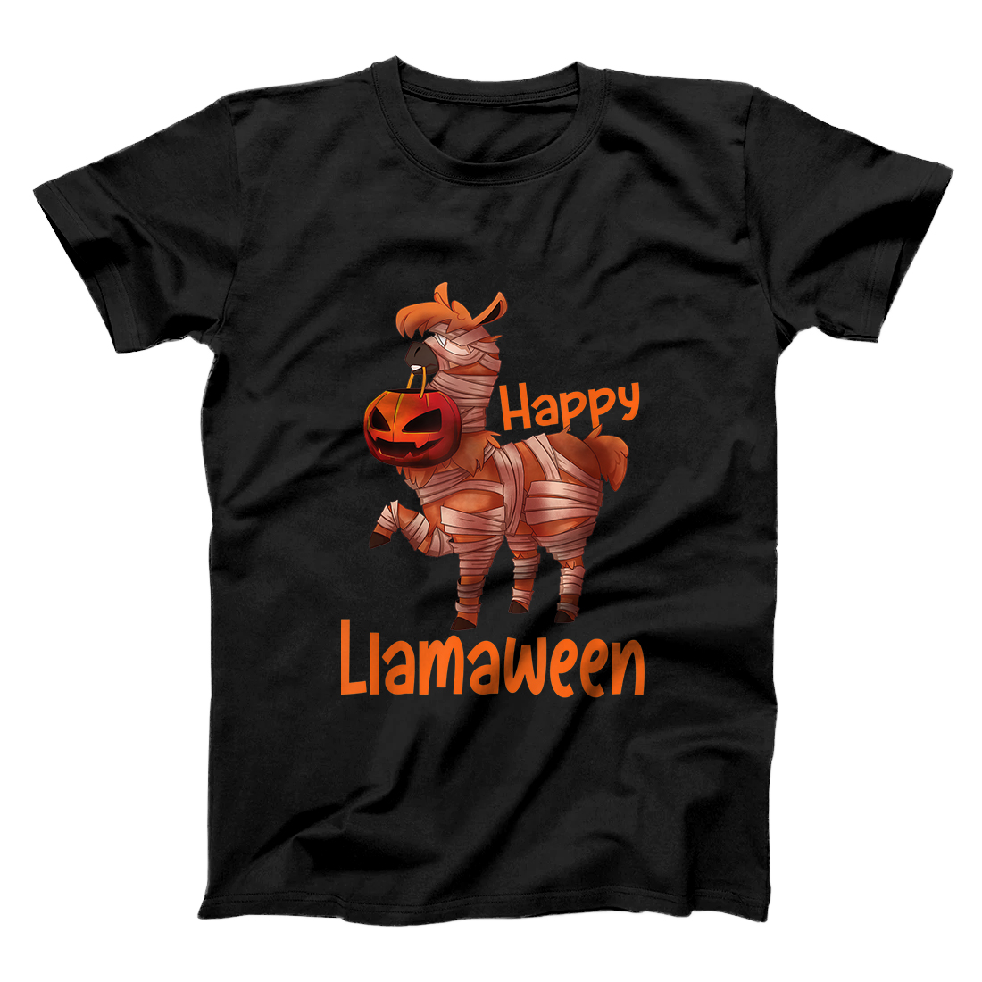 Personalized Happy Llamaween Halloween llama T-Shirt