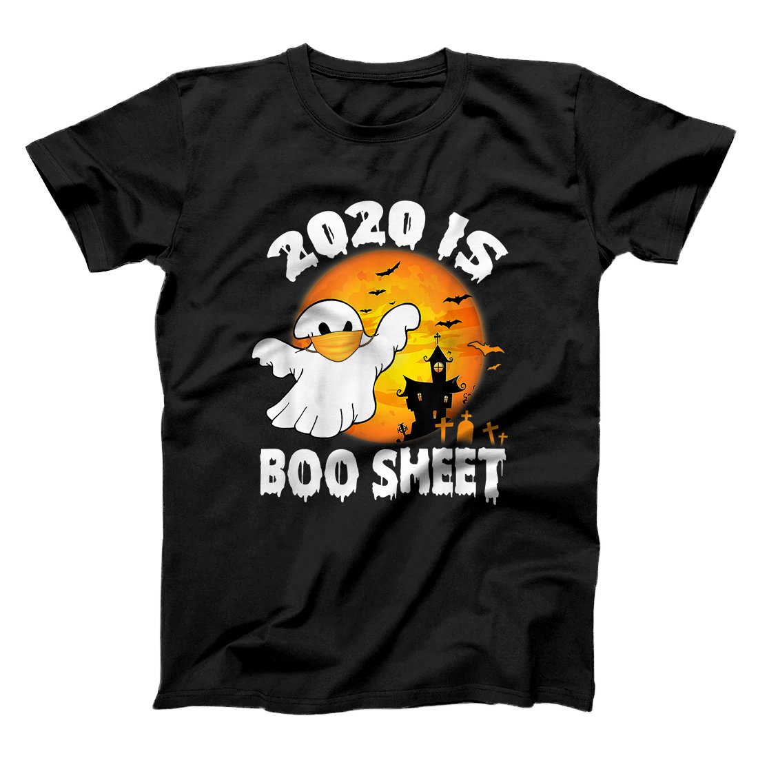 Personalized 2020 Is Boo Sheet Halloween Costume Ghost Wear Mask Vintage T-Shirt
