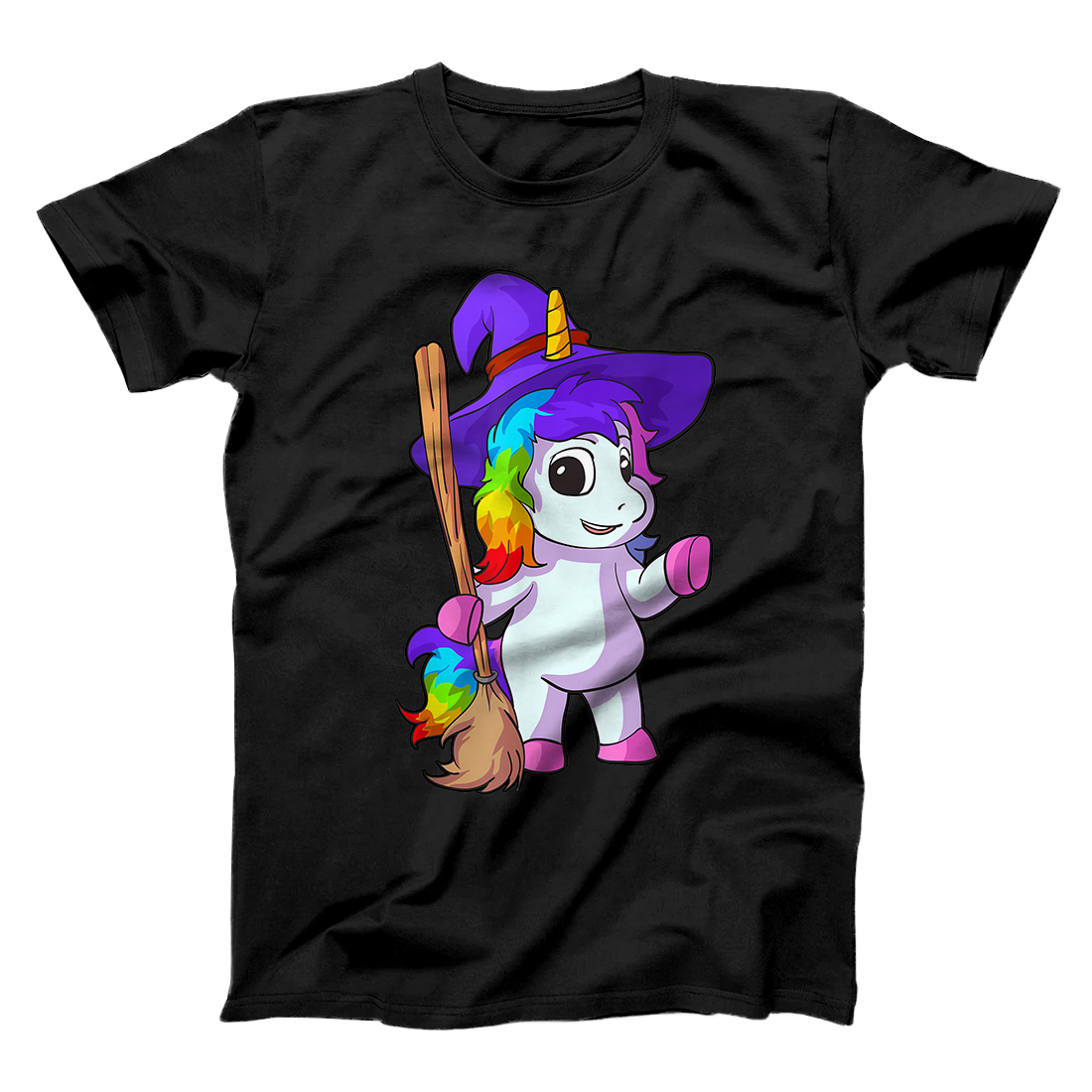 Personalized Unicorn Halloween Shirt for Girls Witch Costume for Kids T-Shirt