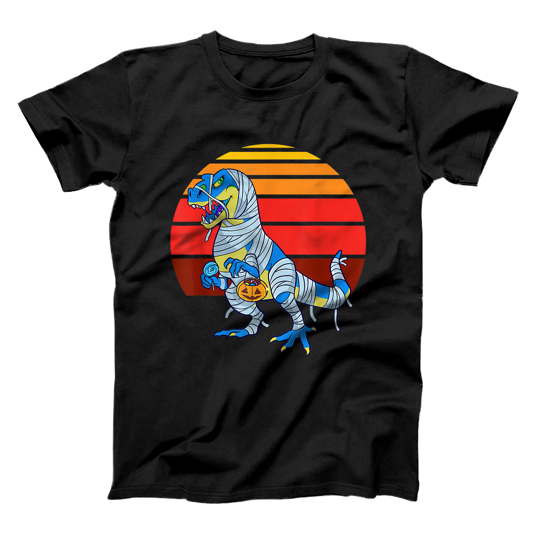 Personalized Halloween Dinosaur Retro Vintage T Rex Boys Girls Kids T-Shirt