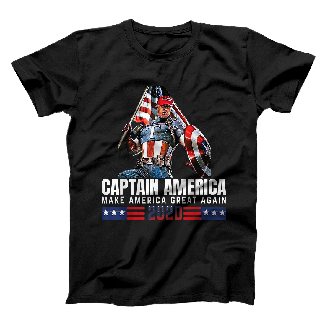 Personalized AGAIN AMERICAN CAPTAIN TRUMP 2020 MAKE AMERICA GREAT FUNNY T-Shirt