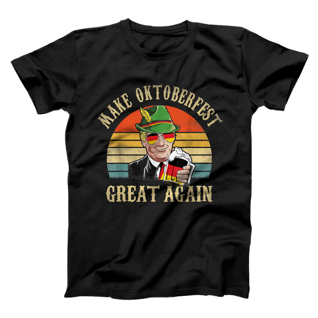 Personalized Vintage Make Oktoberfest Great Again Trump Beer Festival T-Shirt