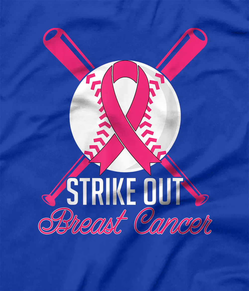 Baseball Strike Out Cancer Pink Ribbon Softball T Shirt, hoodie