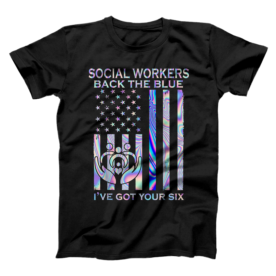 Personalized Social Workers Back The Blue I've Got Your Six T-Shirt