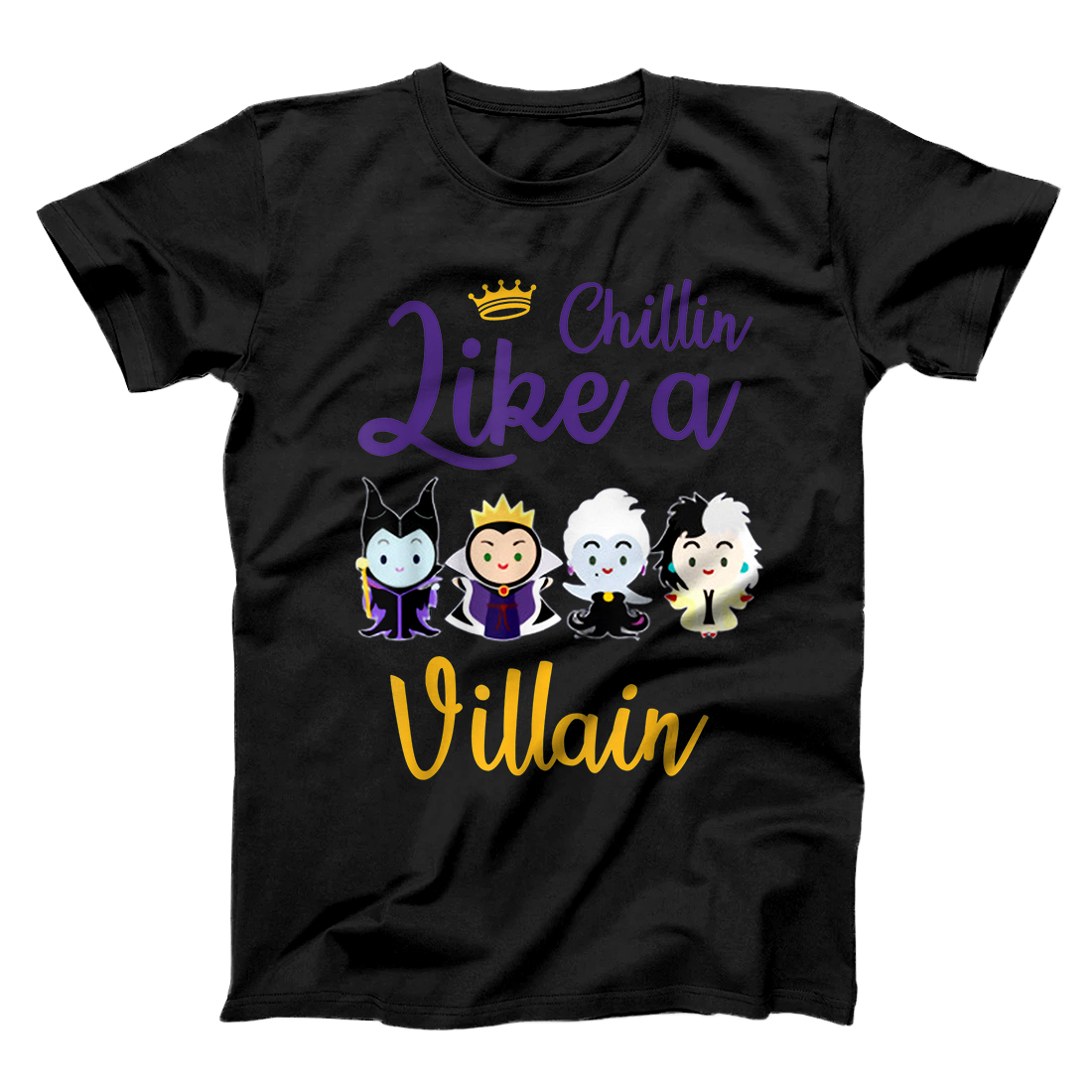 Personalized Chillin Like a Villain Halloween Tee T-Shirt