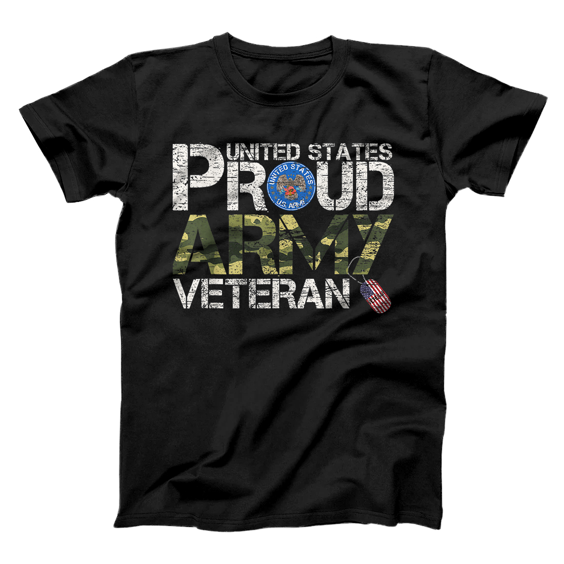 Personalized Vintage United States Proud Army Veteran Funny U.S Military T-Shirt