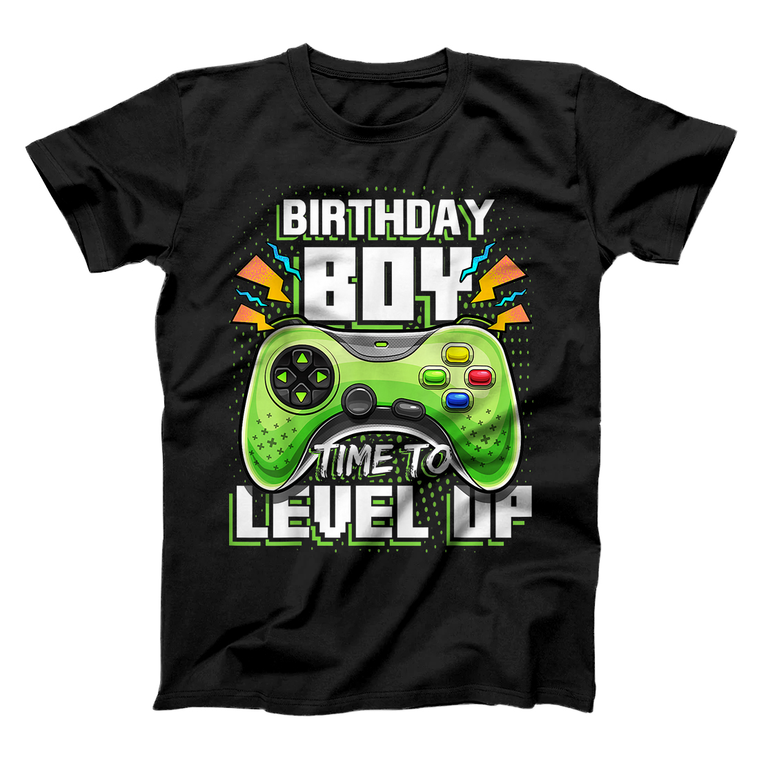 Personalized Birthday Boy Time to Level Up Video Game Birthday Gift Boys T-Shirt