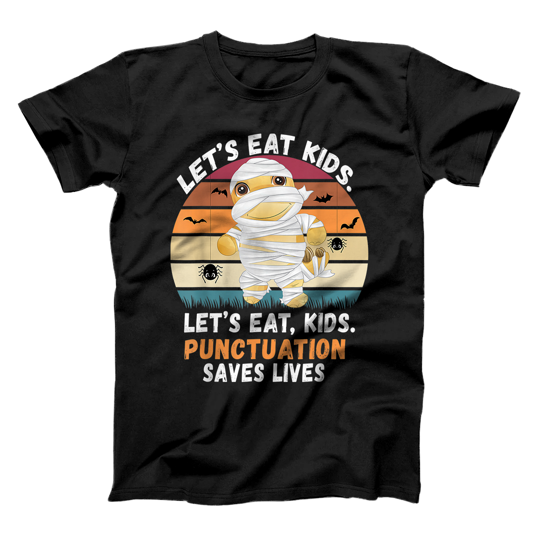 Personalized Let's Eat Kids Punctuation Saves Lives Grammar Teacher Funny T-Shirt