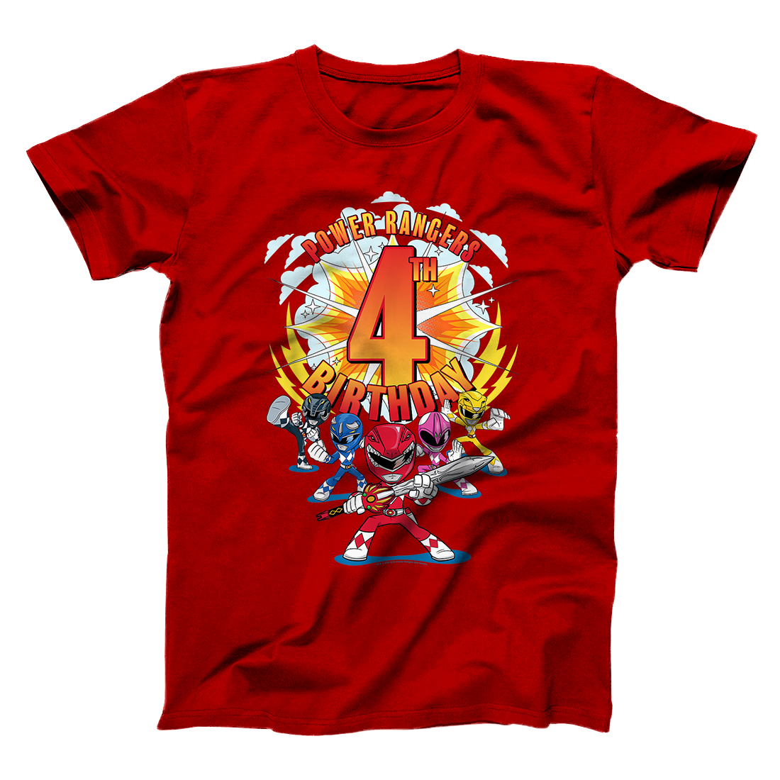 red power ranger birthday shirt