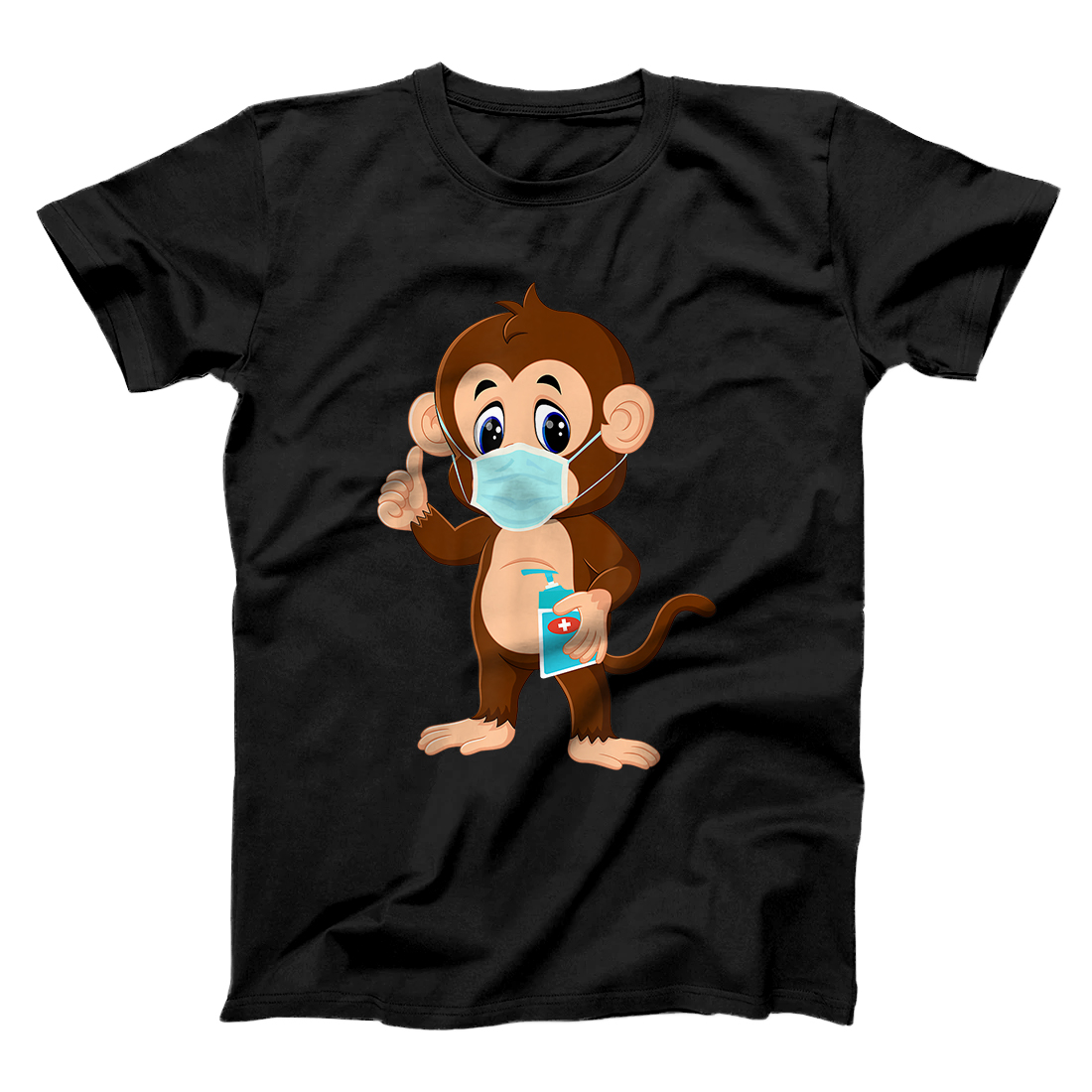 Personalized Monkey Wearing A Face Mask T-Shirt