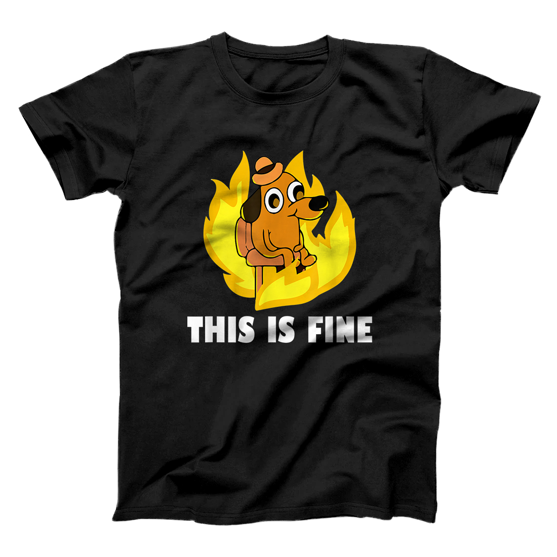 Personalized This Is Fine Dog Internet Meme Burning San Francisco T-Shirt
