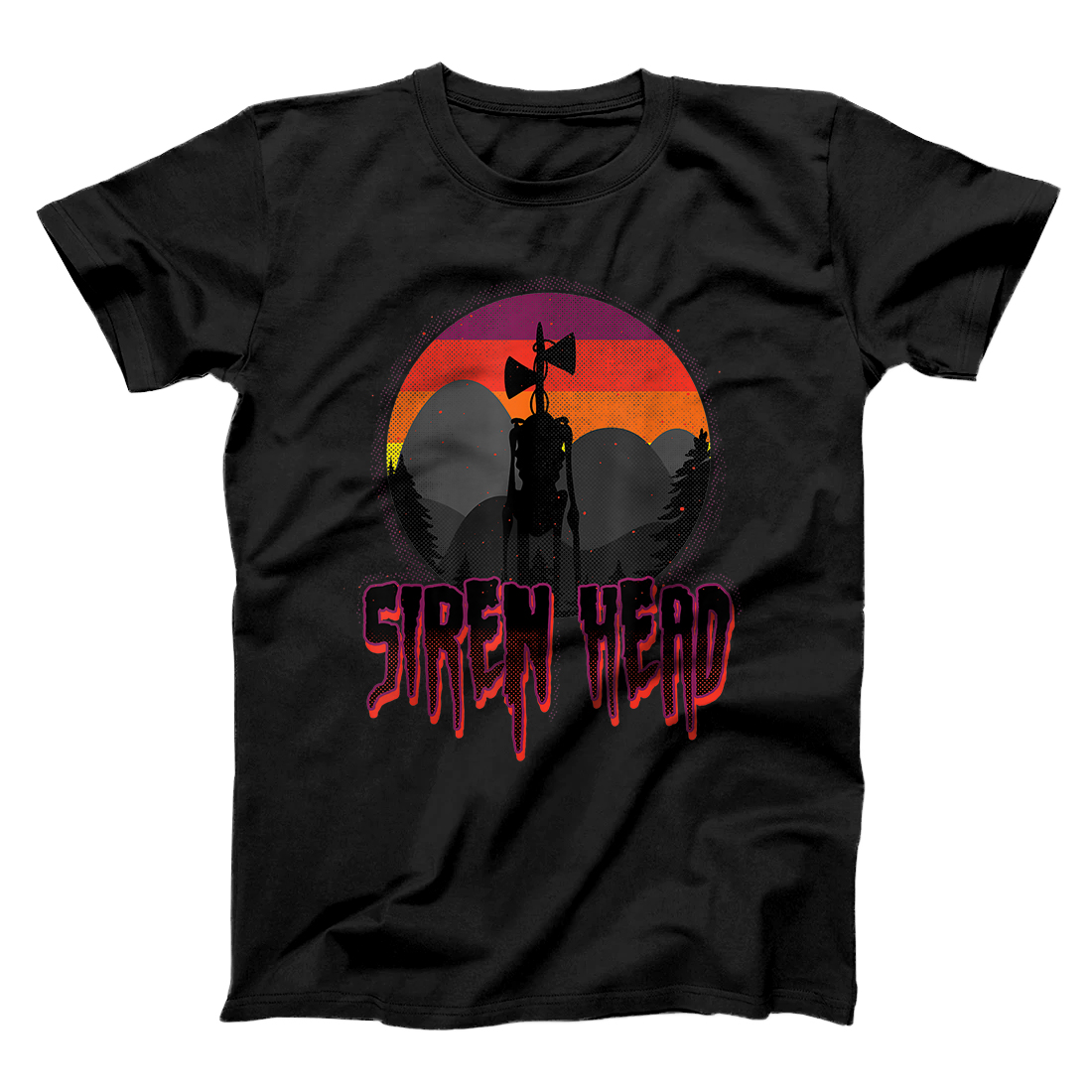 Personalized Scary Siren Head vintage sunset meme gifts T-Shirt