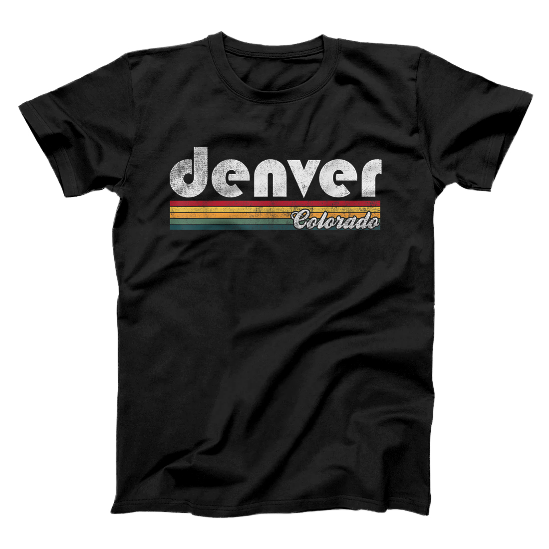 Personalized Denver Colorado Vintage 70's 80's Retro Style Men Women T-Shirt