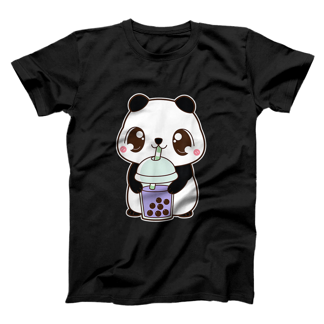 Personalized Kawaii Cute Boba Panda Bear Taro Bubble Pearl Milk Tea T ...