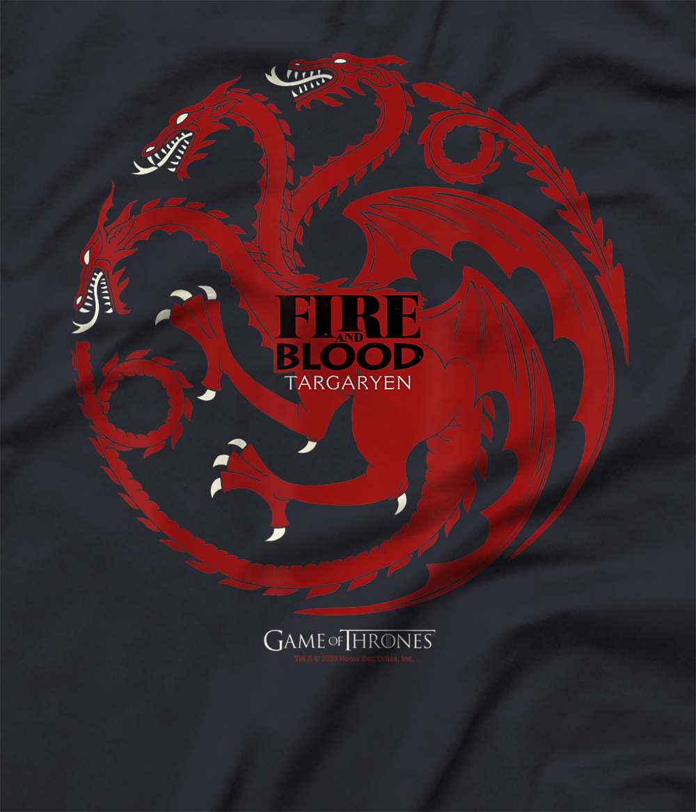 Personalized Game Of Thrones Fire And Blood Targaryen Sigil T-Shirt ...