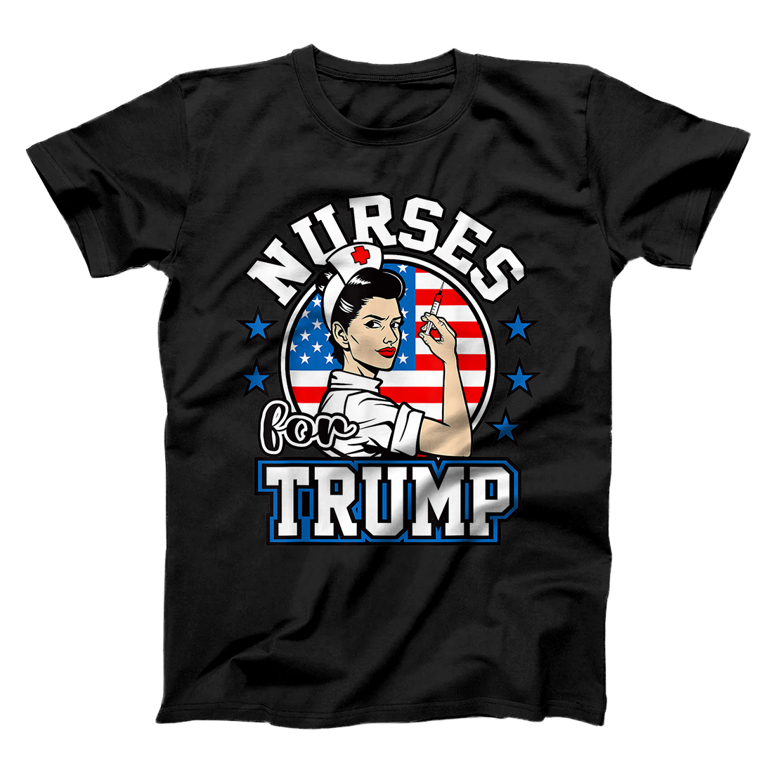 Personalized Nurses For Trump American Flag Gifts Proud Patriotic Nurses T-Shirt