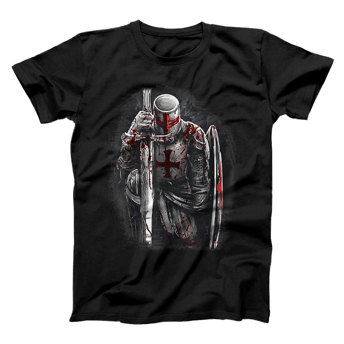 Personalized Christian Templar Knights Gifts, Rosary Crusader Warrior T-Shirt