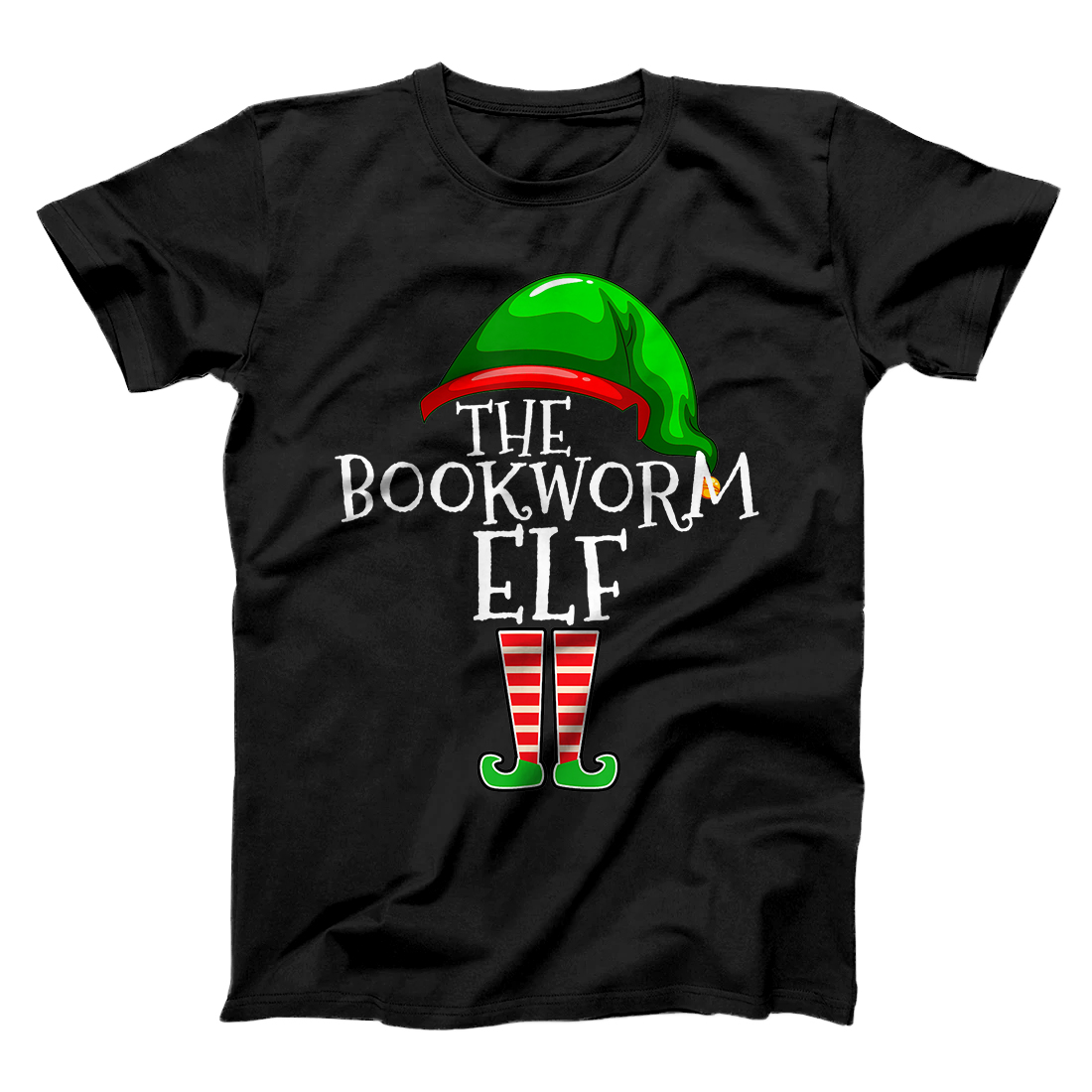 Personalized Bookworm Elf Group Matching Family Christmas Gift Reading T-Shirt