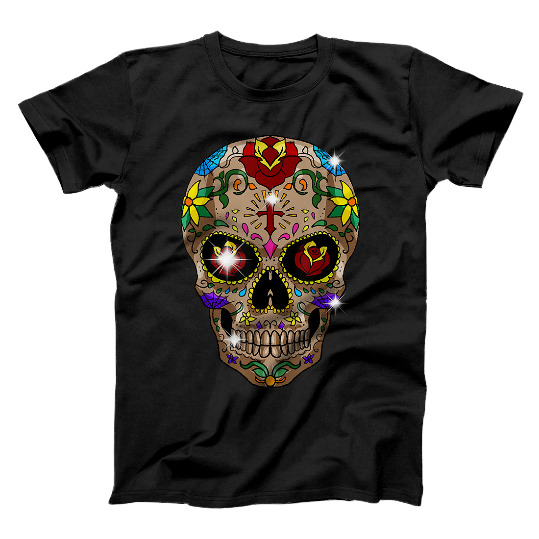 Personalized Sugar Skull Day Of The Dead Cool Bone Head Skulls Gift Idea T-Shirt