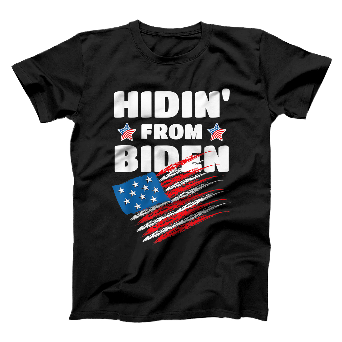 Personalized Hiding from Biden shirt USA Flag Trump 2020 Anti Joe Biden T-Shirt