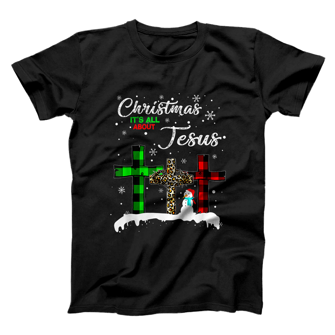 Personalized Funny Christmas Its All About Jesus T-Shirt Jesus Cross T-Shirt