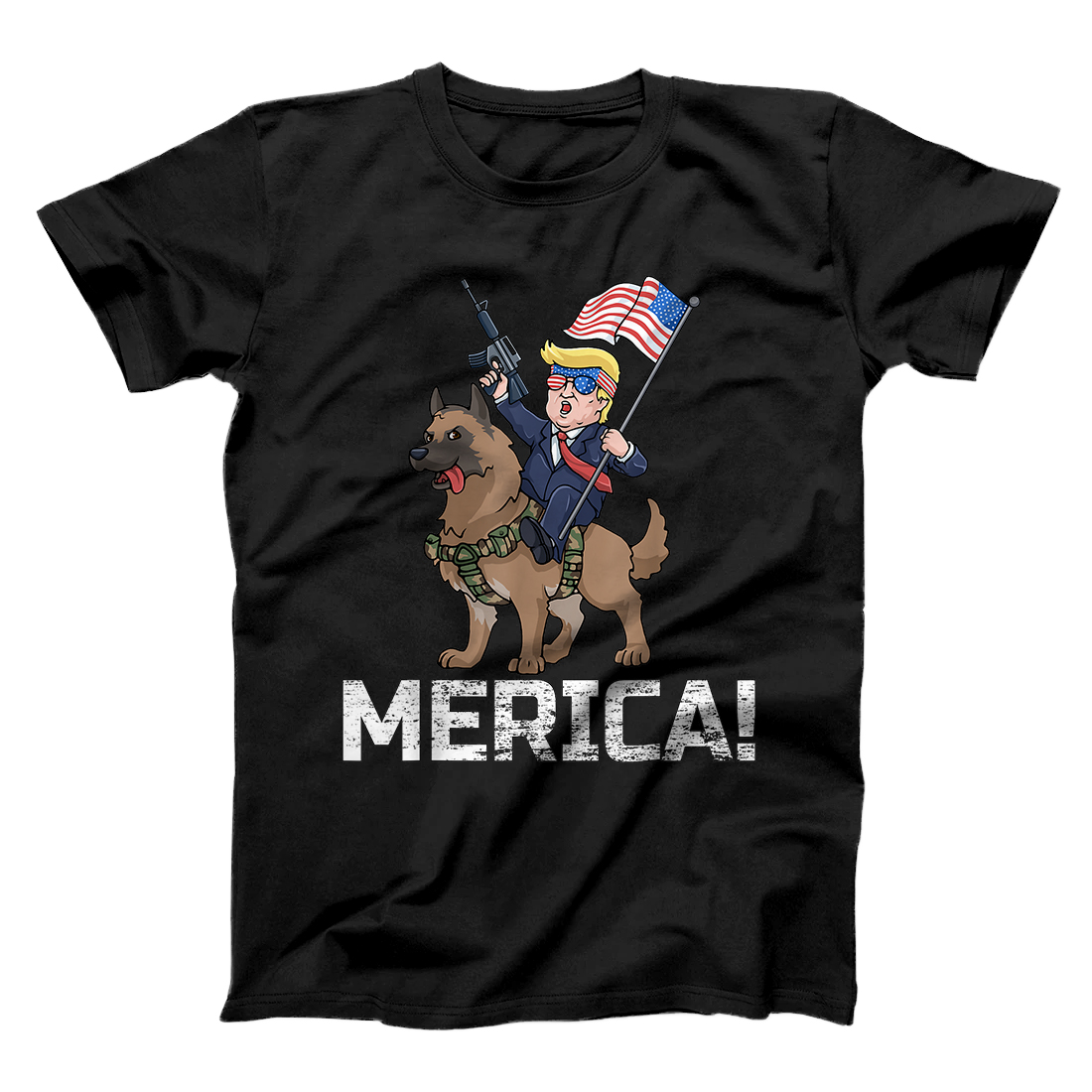 Personalized Trump Merica Belgian Malinois Dog American Hero 4th Of July T-Shirt