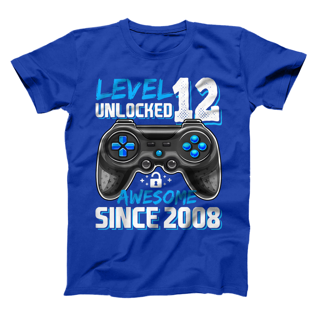 Level 12 Unlocked Awesome 2008 Video Game 12th Birthday Gift T-Shirt