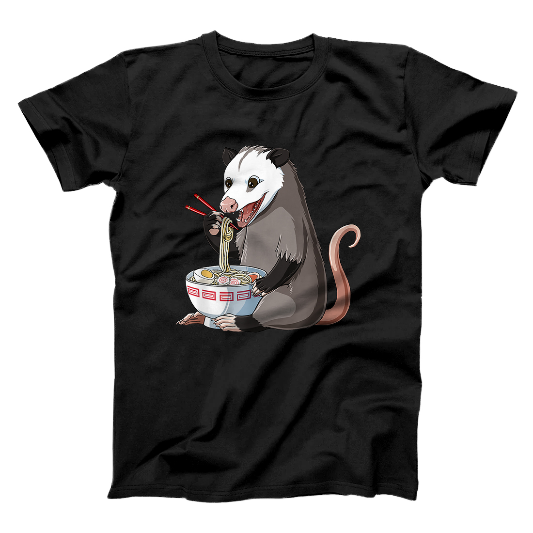 Personalized Funny Japanese Kawaii Ramen Opossum T-Shirt