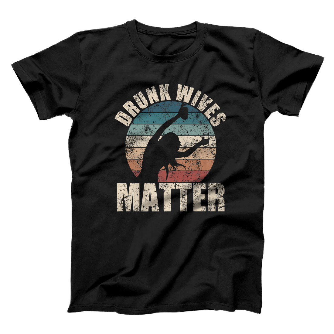 Personalized RETRO Drunk Wives Matter Funny Drinking Gift New Wife Premium T-Shirt