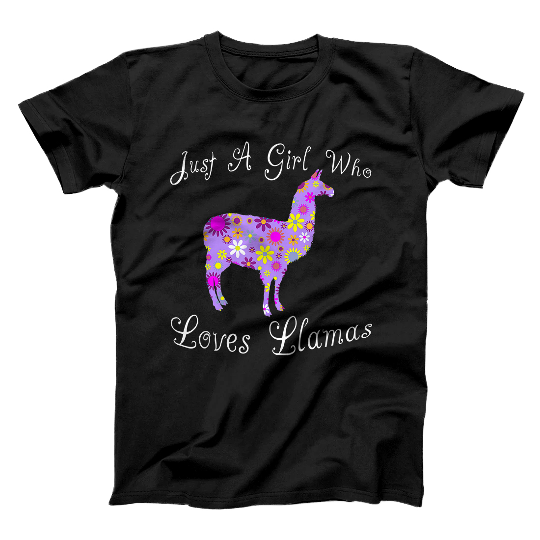 Personalized Cute Llama Lover Gifts Women | Just A Girl Who Loves Llamas T-Shirt