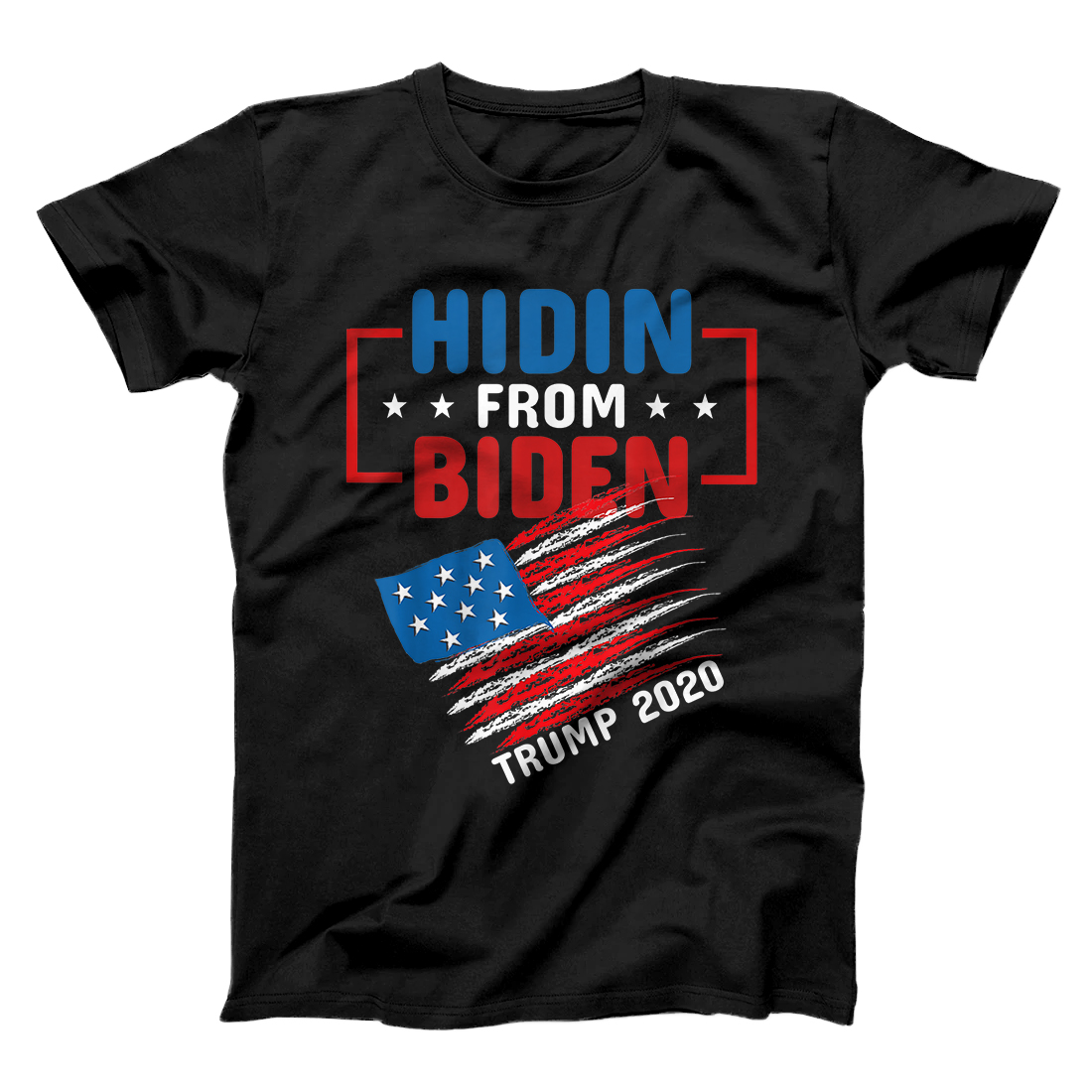 Personalized Hidin from Biden shirt USA Flag Trump 2020 Anti Joe Biden T-Shirt