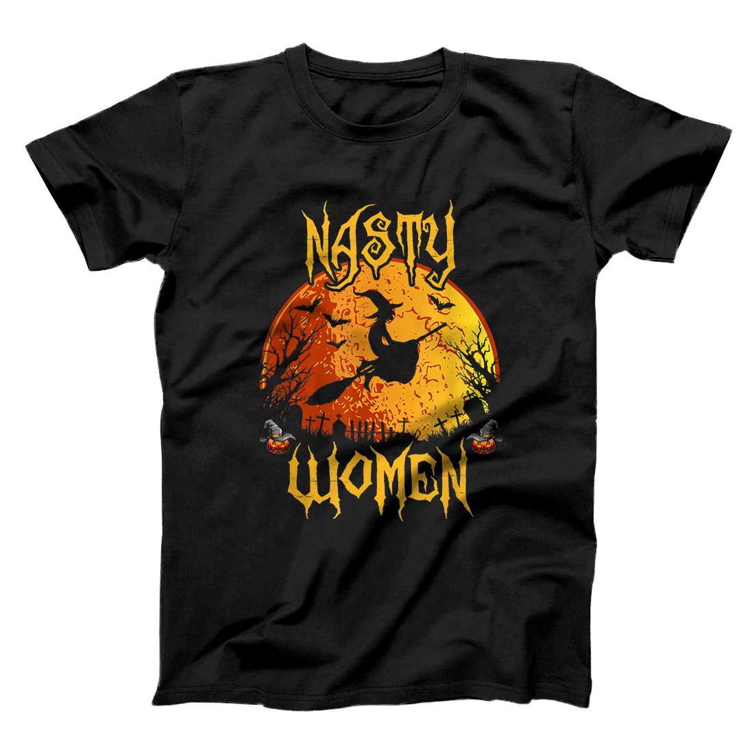 Personalized Nasty Woman Feminist Witch Anti-Trump Halloween T-Shirt