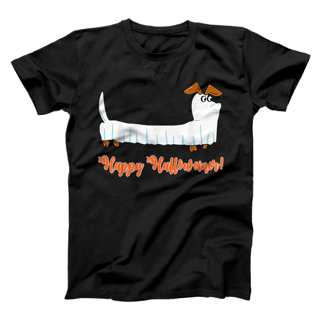 Personalized Dachshund Ghost Happy Halloweiner Funny Hallowen Dogs Lover T-Shirt
