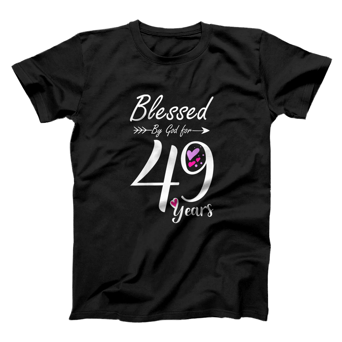 Personalized Womens 49th Birthday Tee Gift and Blessed for 49 Years Birthday T-Shirt