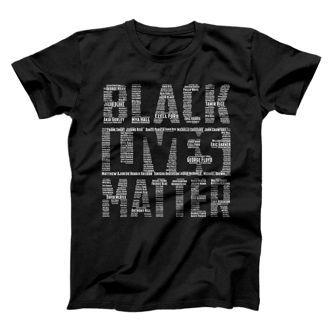 Personalized Black Lives Matter With Names Of Victims - BLM T-Shirt