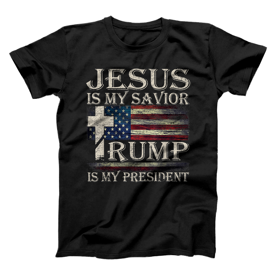 Personalized Vintage Jesus Is My Savior Trump Is My President T-Shirt T-Shirt