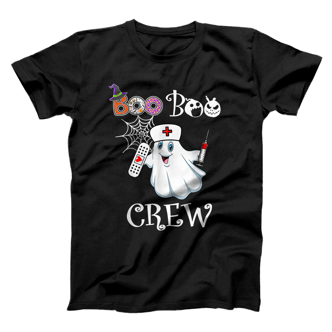 Personalized Boo Boo Crew Funny Ghost Paramedic EMT EMS Nurse Halloween T-Shirt