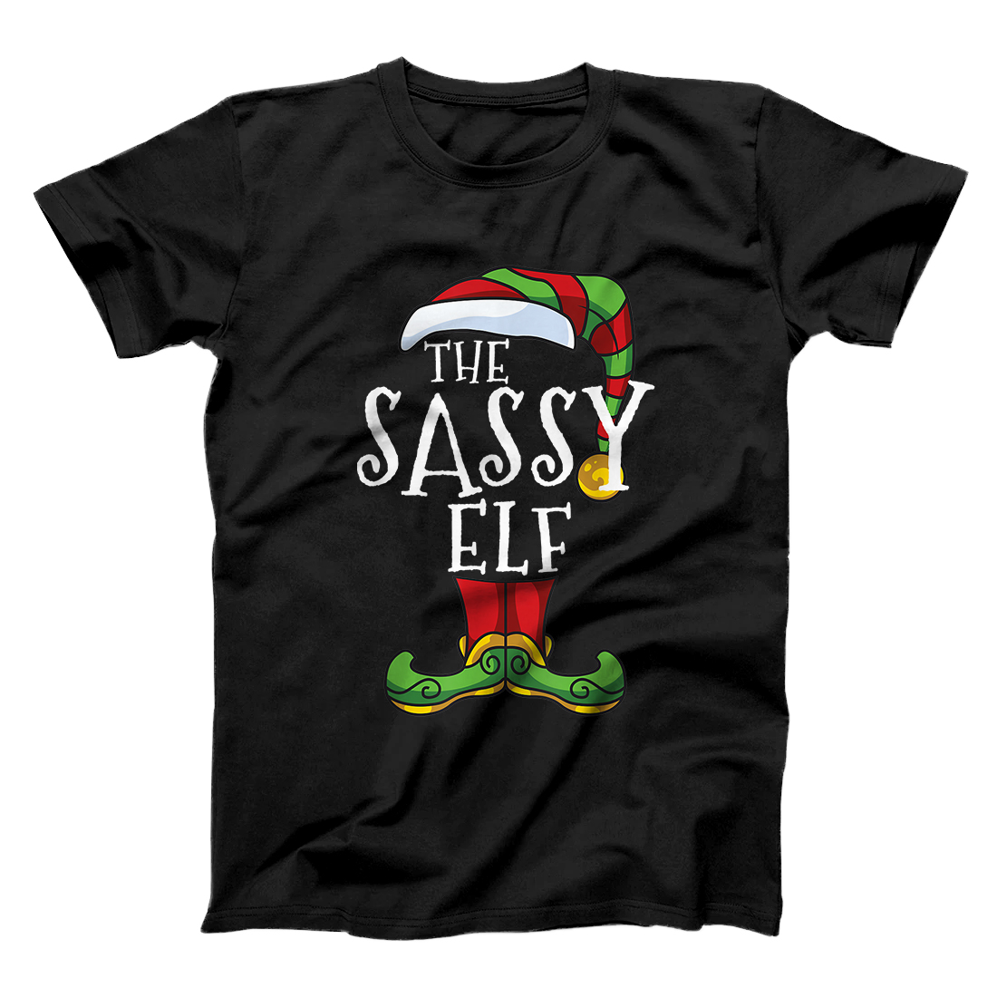 Personalized Sassy Elf Family Matching Christmas Group Gift Pajama T-Shirt