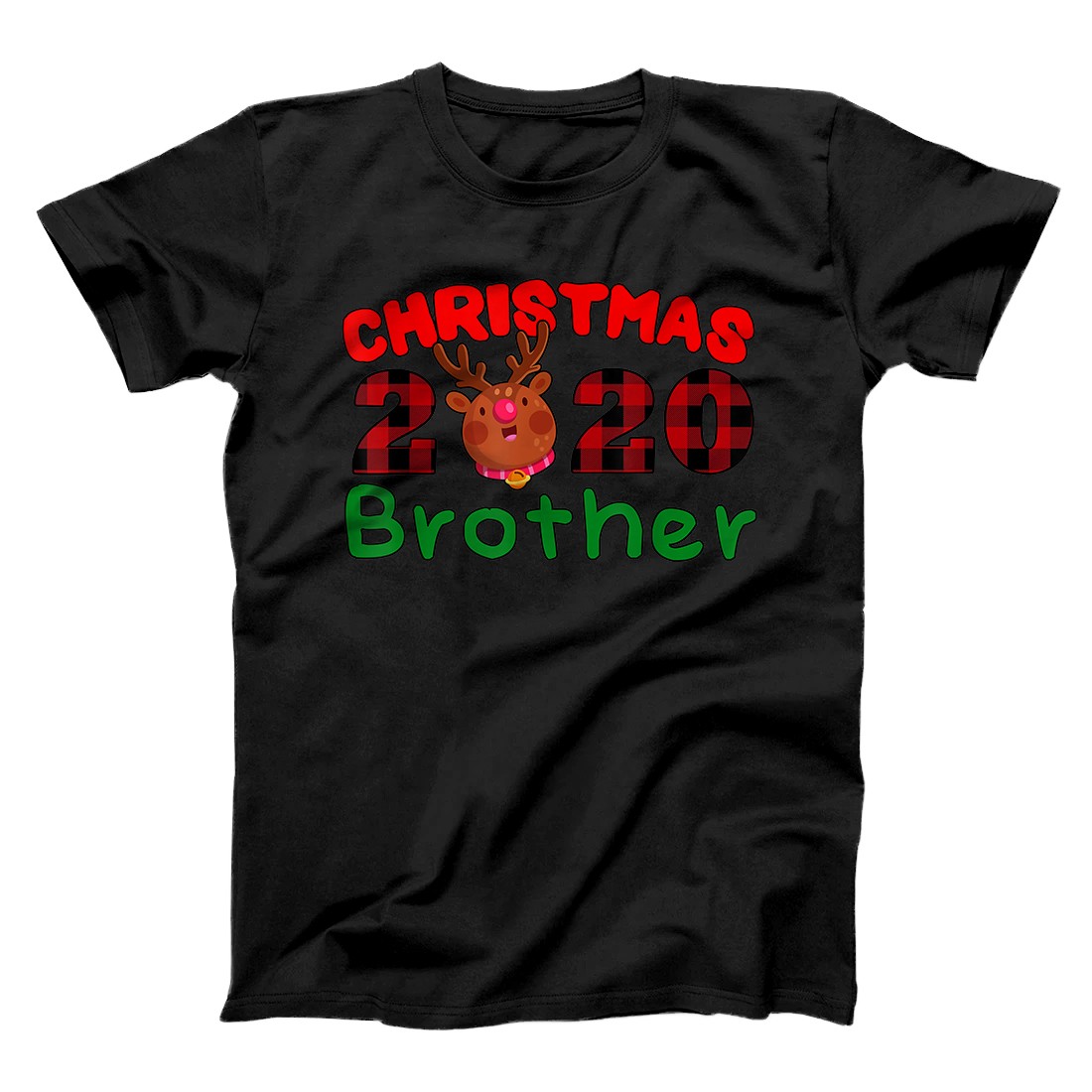 Personalized Brother Reindeer Christmas Pajamas 2020 Red Plaid Gifts Him T-Shirt