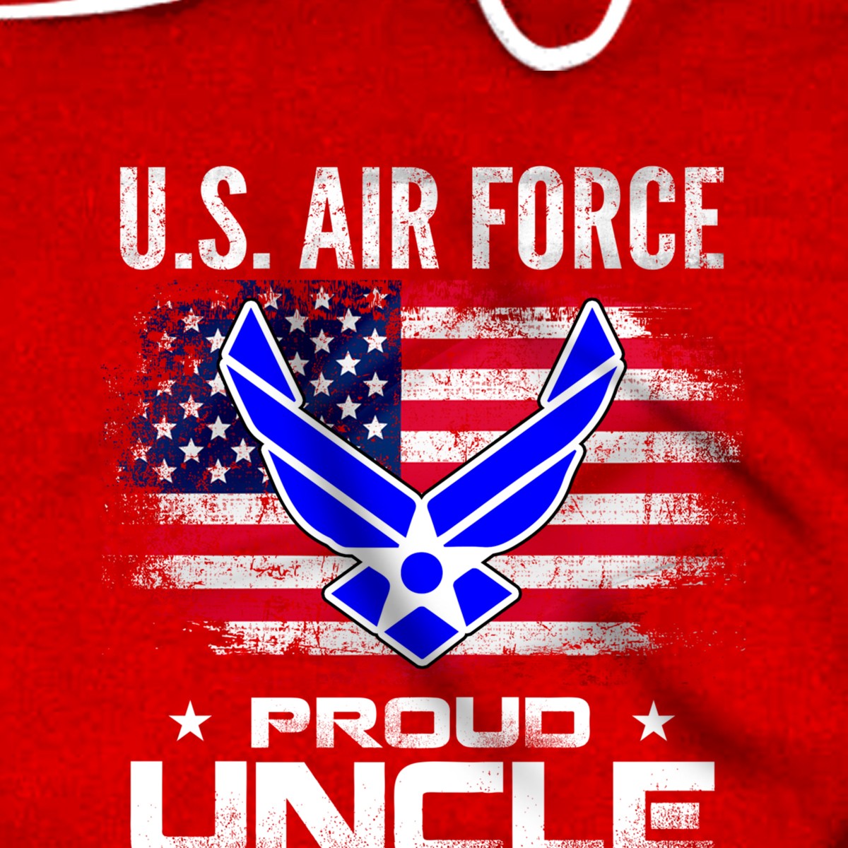 U.S Air Force Proud Uncle With American Flag Gift Veteran Pullover Hoodie